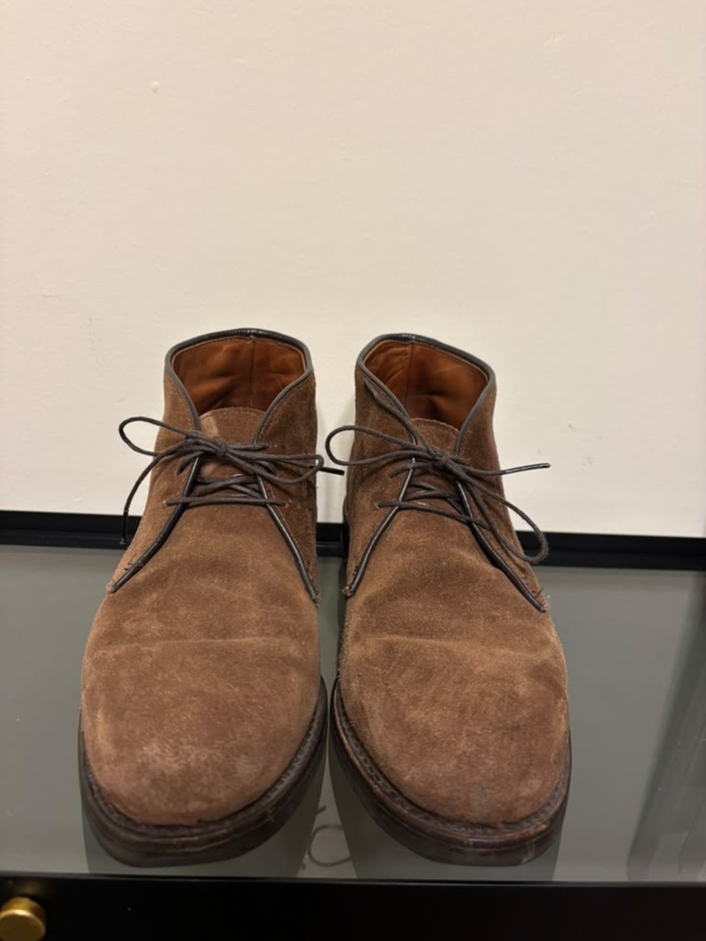 Allen Edmonds Suede Chukka Boots in Chestnut Brown